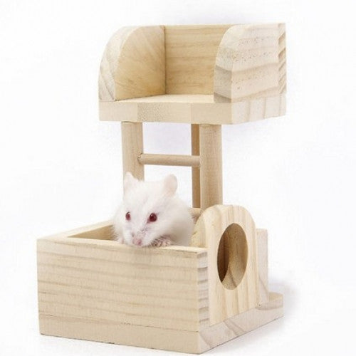 Wooden Tower Platform Station Exercise Pet Toy