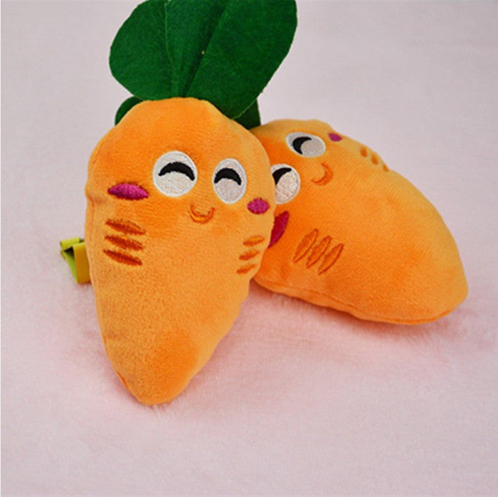 Puppy Chew Squeaker Lint Sound Carrot Toys