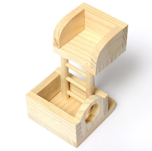 Wooden Tower Platform Station Exercise Pet Toy