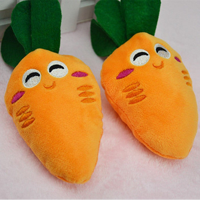 Puppy Chew Squeaker Lint Sound Carrot Toys